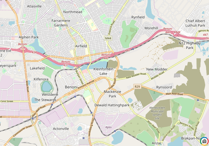 Map location of Kleinfontein
